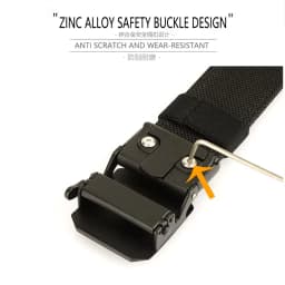 TUSHI Brand Double Layered Thickened Tactical Belt Men's Outdoor Nylon 3.8 Wide Upgraded Automatic Buckle Gun Belt