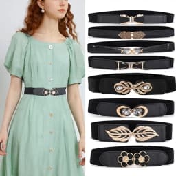 Women's Elastic Wide Waist Belt Stretchy Classic Cinch Belts Fashion Waistband For Dresses