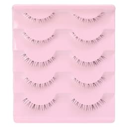Lower Eyelashes Pack 5 Pairs Natural Manga Under Eye Lashes Soft Lower Eyelashes Handmade Clear Band Bottom Lashes Makeup Tools