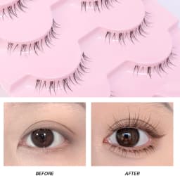 Lower Eyelashes Pack 5 Pairs Natural Manga Under Eye Lashes Soft Lower Eyelashes Handmade Clear Band Bottom Lashes Makeup Tools