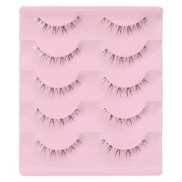Lower Eyelashes Pack 5 Pairs Natural Manga Under Eye Lashes Soft Lower Eyelashes Handmade Clear Band Bottom Lashes Makeup Tools
