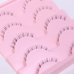 Lower Eyelashes Pack 5 Pairs Natural Manga Under Eye Lashes Soft Lower Eyelashes Handmade Clear Band Bottom Lashes Makeup Tools