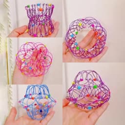 Educational Fidget Toys For Kids And Adults - Mandala Decompression Flower Basket & Steel Ring Sensory Halloween Christmas Gift