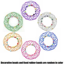 Educational Fidget Toys For Kids And Adults - Mandala Decompression Flower Basket & Steel Ring Sensory Halloween Christmas Gift