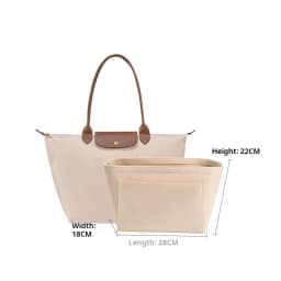 Purse Organizer Insert for Handbags, Felt Bag Organizer for Tote & Purse,  Compatible with longchamp