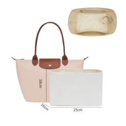 Purse Organizer Insert for Handbags, Felt Bag Organizer for Tote & Purse,  Compatible with longchamp