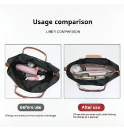 Purse Organizer Insert for Handbags, Felt Bag Organizer for Tote & Purse,  Compatible with longchamp