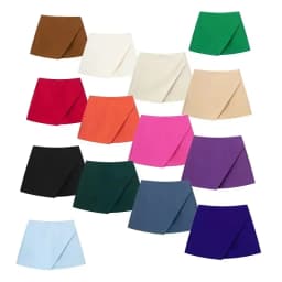HXAO Skort For Women High Waist White Black Skirt Pants Woman Summer 2024 Asymmetric Khaki Skirt Shorts Casual Women's Skort