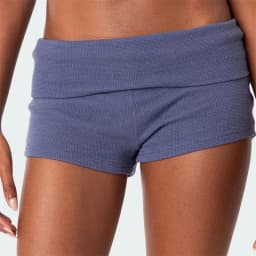 Women Seamless Low Rise Lounge Shorts Y2k Fold Over Skinny Shorts Summer Casual Female Boyshorts Pjs Sleepwear