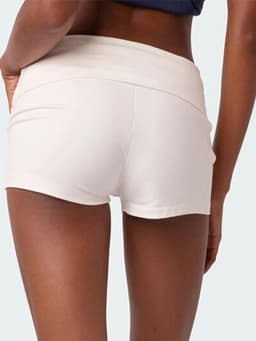Women Seamless Low Rise Lounge Shorts Y2k Fold Over Skinny Shorts Summer Casual Female Boyshorts Pjs Sleepwear