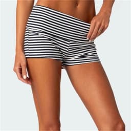 Women Seamless Low Rise Lounge Shorts Y2k Fold Over Skinny Shorts Summer Casual Female Boyshorts Pjs Sleepwear