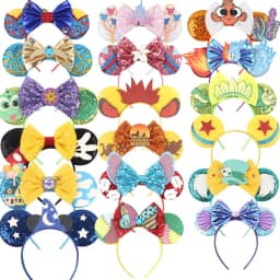 2026 Newest Cartoon Mouse Ears Headband Kid Adult Festival Party Sequin Bow Hairband Women Baby Girl Party Hair Accessories Gift