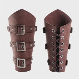 5PCS Men's Renaissance Costume Sets Medieval Arm Wrist Halloween Viking Belt Faux Leather Belt Pouch LARP Cosplay Accessories