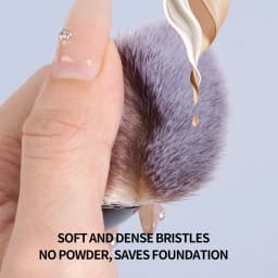 MAANGE 2PCS Flawless Makeup Brush Flat/Angle Foundation Contour Brush Under Eyes Makeup Brush for Liquid Cream Beauty Tools