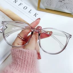 Plane Mirror Anti Blue Light Glasses Trendy Transparent Without Degree Round Eyewear New Optical Spectacle Eyeglass Women Men