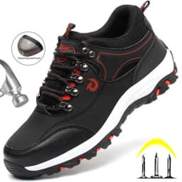 Steel Toe Shoes Men Work Safety Boots Sneakers Male Constrcution Puncture-Proof Work Safety Shoes Man Security Boots Work Shoes