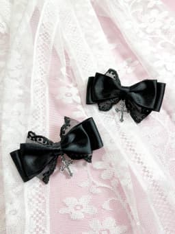2pcs/set Dark Gothic style women's hair accessory hair clip