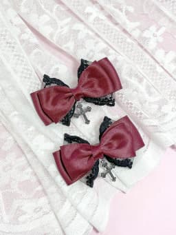 2pcs/set Dark Gothic style women's hair accessory hair clip