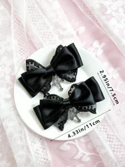 2pcs/set Dark Gothic style women's hair accessory hair clip