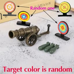 1pc Fireable Mini Cannon Model: Military Replica Tabletop Decoration - A Unique Shooting Sports Toy & Collectible Gift!
