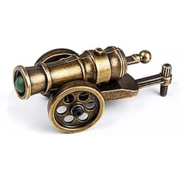 1pc Fireable Mini Cannon Model: Military Replica Tabletop Decoration - A Unique Shooting Sports Toy & Collectible Gift!