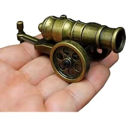 1pc Fireable Mini Cannon Model: Military Replica Tabletop Decoration - A Unique Shooting Sports Toy & Collectible Gift!
