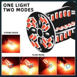 1Pcs 1157 LED Strobe Brake Light BAY15D LED 64SMD DRL Water Flashing Reversing Parking Lamp Motorcycle Car Turn Signal Tail Lamp
