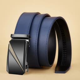 Belt for men Blue Striped Belt Automatic Buckle Belts Fashion Jeans Belt Designer Belts Genuine Leather Belt