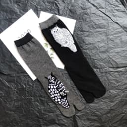 Colorful Cartoon Combed Cotton Women's Two Toe Socks Grapes Waves Carp Japanese Harajuku Funny Cute Sandals Tabi Socks Sokken