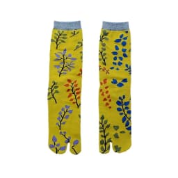 Colorful Cartoon Combed Cotton Women's Two Toe Socks Grapes Waves Carp Japanese Harajuku Funny Cute Sandals Tabi Socks Sokken