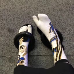 Colorful Cartoon Combed Cotton Women's Two Toe Socks Grapes Waves Carp Japanese Harajuku Funny Cute Sandals Tabi Socks Sokken
