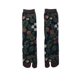 Colorful Cartoon Combed Cotton Women's Two Toe Socks Grapes Waves Carp Japanese Harajuku Funny Cute Sandals Tabi Socks Sokken