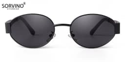 SORVINO Retro Metal Frame Oval Sunglasses Luxury Fashion Brand Female Sun Glasses for Women Men Punk Unisex Stylish Shades UV400