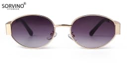 SORVINO Retro Metal Frame Oval Sunglasses Luxury Fashion Brand Female Sun Glasses for Women Men Punk Unisex Stylish Shades UV400