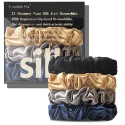 100% Natural Silk Solid Color Hair Ties High Quality Hair Scrunchies Women Big Hairbands Hair Accessories Width 2CM