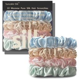 100% Natural Silk Solid Color Hair Ties High Quality Hair Scrunchies Women Big Hairbands Hair Accessories Width 2CM