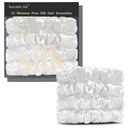 100% Natural Silk Solid Color Hair Ties High Quality Hair Scrunchies Women Big Hairbands Hair Accessories Width 2CM