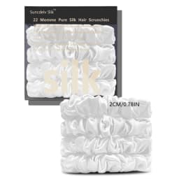 100% Natural Silk Solid Color Hair Ties High Quality Hair Scrunchies Women Big Hairbands Hair Accessories Width 2CM