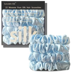 100% Natural Silk Solid Color Hair Ties High Quality Hair Scrunchies Women Big Hairbands Hair Accessories Width 2CM