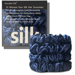 100% Natural Silk Solid Color Hair Ties High Quality Hair Scrunchies Women Big Hairbands Hair Accessories Width 2CM