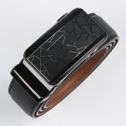 1pc Fashionable Cowhide Black Belt, Automatic Buckle, For Men Daily Life Leisure Time Party Festival Work Business Formal
