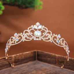 Gold/Silver Color Crystal Crown Princess Tiara for Girls Women Hair Dress Accessories Party Birthday Crown Headwear Jewelry