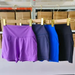 Solid Color Women's Sports Yoga Shorts Women's Casual Sports Shorts Hip Lifting Fitness Shorts, High Waisted Pocket Shorts