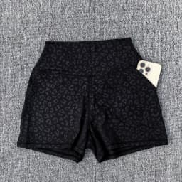 Solid Color Women's Sports Yoga Shorts Women's Casual Sports Shorts Hip Lifting Fitness Shorts, High Waisted Pocket Shorts