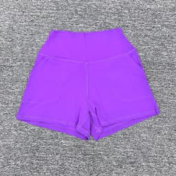 Solid Color Women's Sports Yoga Shorts Women's Casual Sports Shorts Hip Lifting Fitness Shorts, High Waisted Pocket Shorts