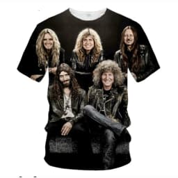 Summer fashion trend 3D printing cool personalized print music pattern music band casual comfortable short sleeved top