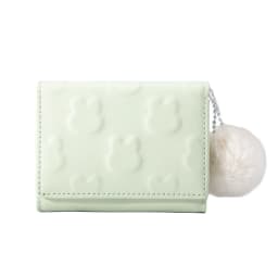 Cute Cartoon Rabbit Coin Purse Women Short Foldable PU Wallet Card Holder Girls Pink Clutch Bags Trendy Candy Color Wallets