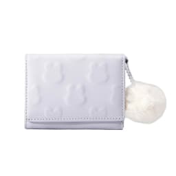 Cute Cartoon Rabbit Coin Purse Women Short Foldable PU Wallet Card Holder Girls Pink Clutch Bags Trendy Candy Color Wallets