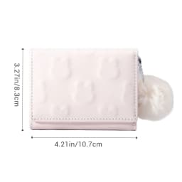 Cute Cartoon Rabbit Coin Purse Women Short Foldable PU Wallet Card Holder Girls Pink Clutch Bags Trendy Candy Color Wallets
