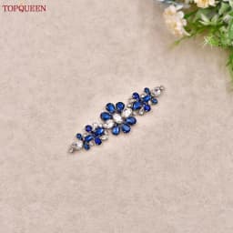 TOPQUEEN Handmade Wedding Belt Navy Blue Stone Floral Design Bridal Ribbon Belt Wedding Accessories Bridesmaid Sash S45-ML